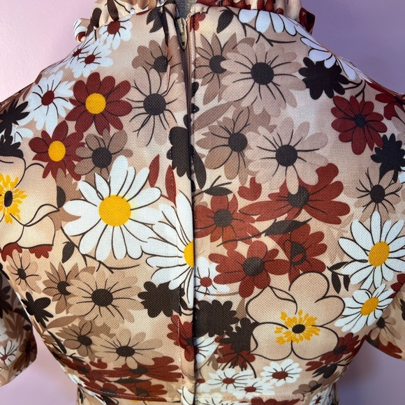 Vintage 1970’s Floral Maxi Dress Size L - Picture 13 of 16